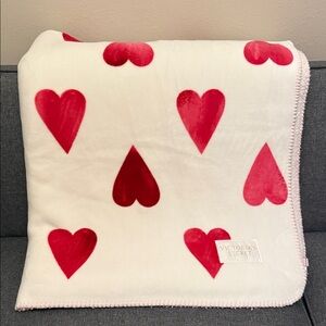 Victoria's Secret Red Heart Plush Blanket